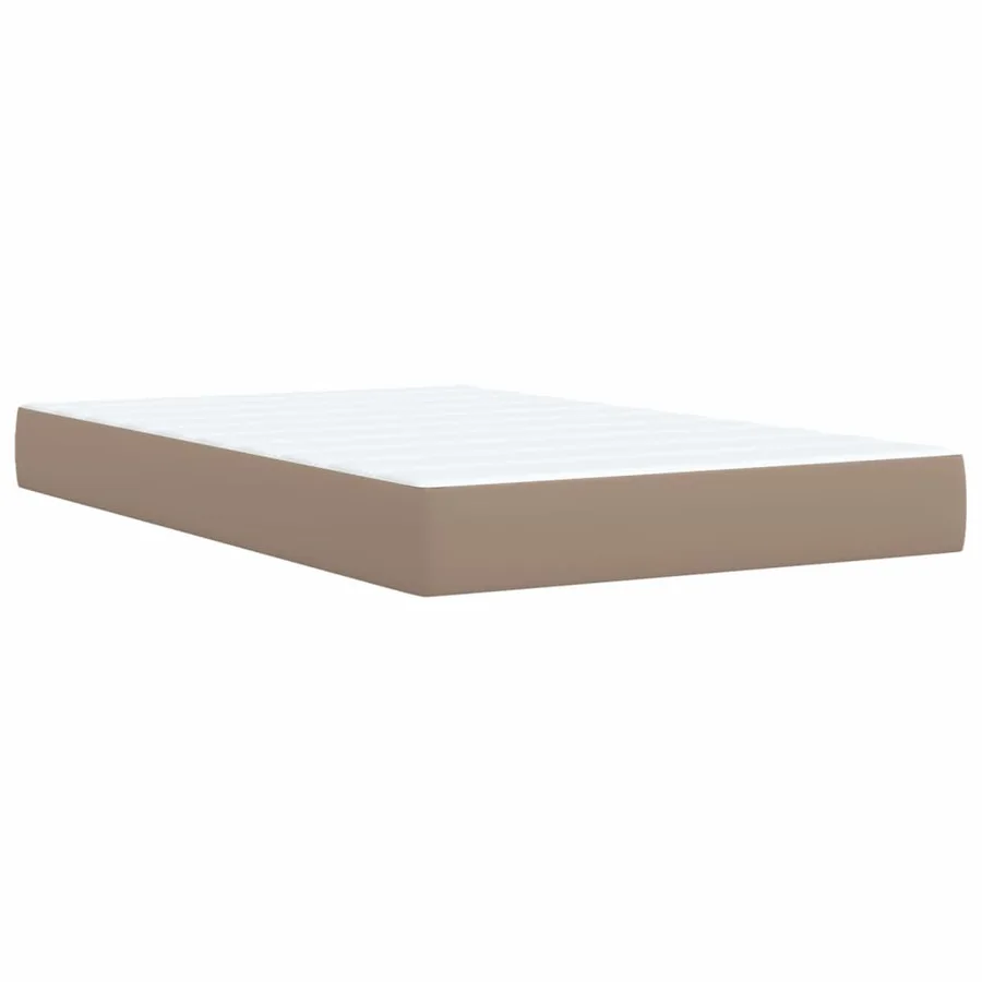 Sommier à lattes de lit matelas cappuccino 120x190cm similicuir - 9