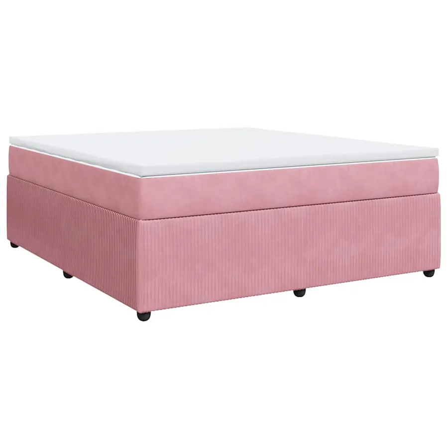 Sommier à lattes de lit avec matelas Rose 180x200 cm Velours - 2