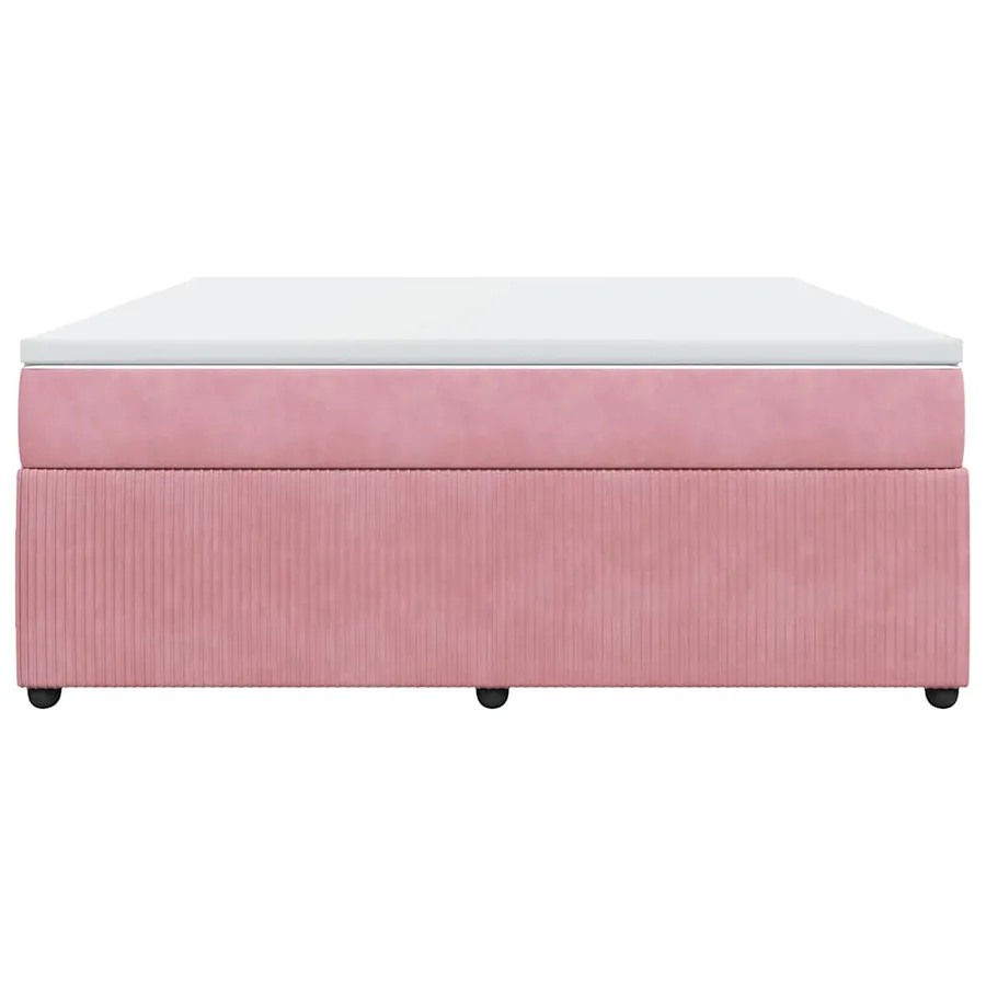 Sommier à lattes de lit avec matelas Rose 180x200 cm Velours - 4