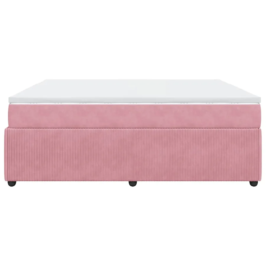 Sommier à lattes de lit avec matelas Rose 180x200 cm Velours - 8