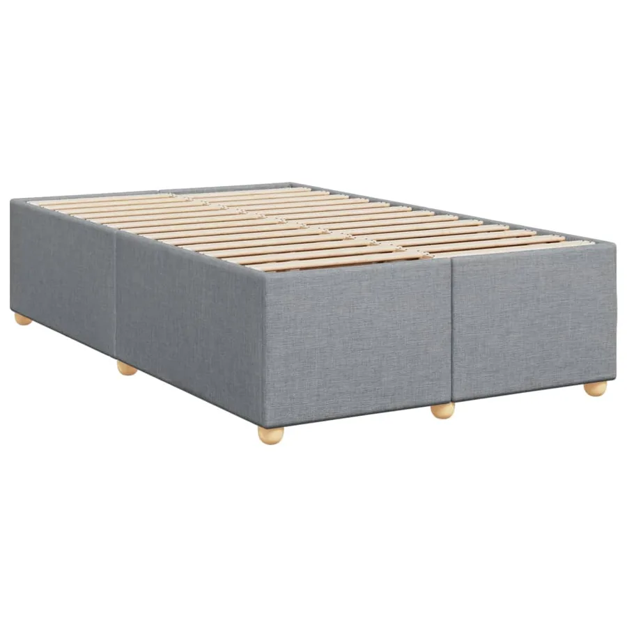 Sommier à lattes de lit avec matelas Gris clair 120x200cm Tissu - 9
