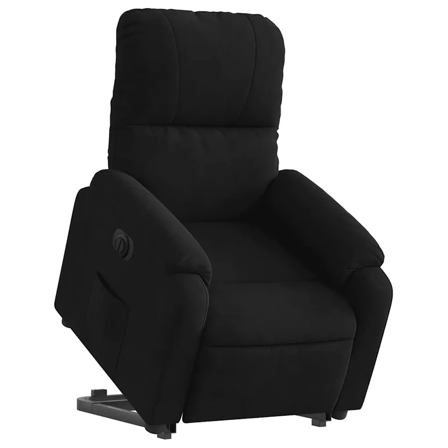 Fauteuil inclinable électrique noir tissu microfibre - 3