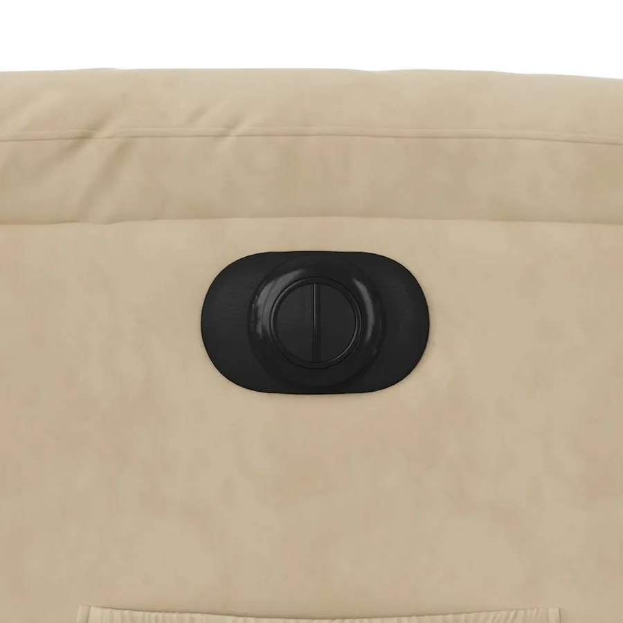 Fauteuil inclinable électrique crème tissu microfibre - 13