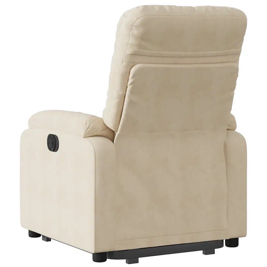 Fauteuil inclinable crème tissu microfibre - 10
