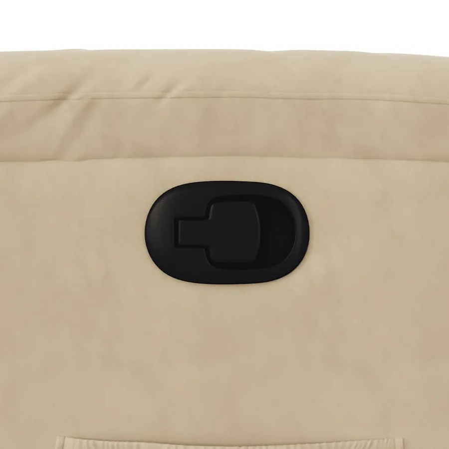 Fauteuil inclinable crème tissu microfibre - 13