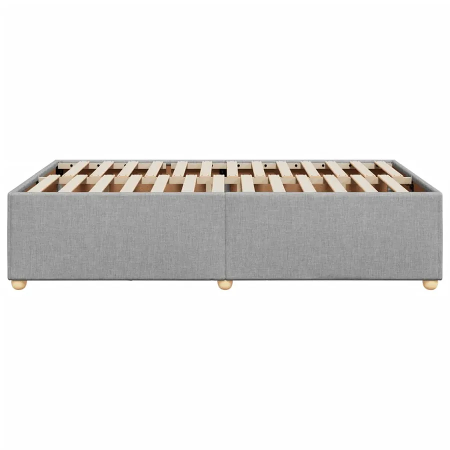 Cadre de lit sans matelas gris clair 120x190 cm tissu - 5