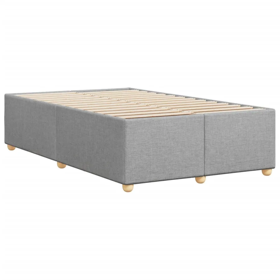 Cadre de lit sans matelas gris clair 120x190 cm tissu - 6