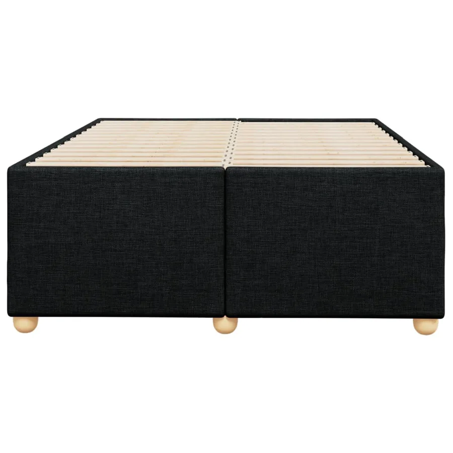 Cadre de lit sans matelas noir 120x190 cm tissu - 4