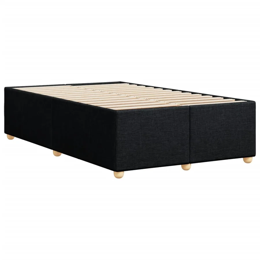 Cadre de lit sans matelas noir 120x190 cm tissu - 6