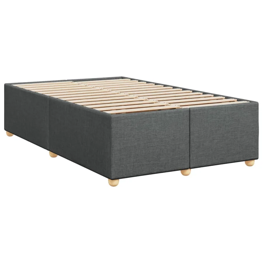 Sommier à lattes de lit avec matelas gris foncé 120x190cm tissu - 7
