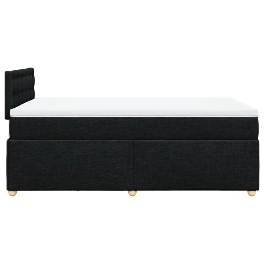 Sommier à lattes de lit avec matelas Noir 120x200 cm Tissu - 7