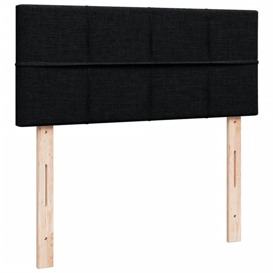 Sommier à lattes de lit avec matelas Noir 120x200 cm Tissu - 12