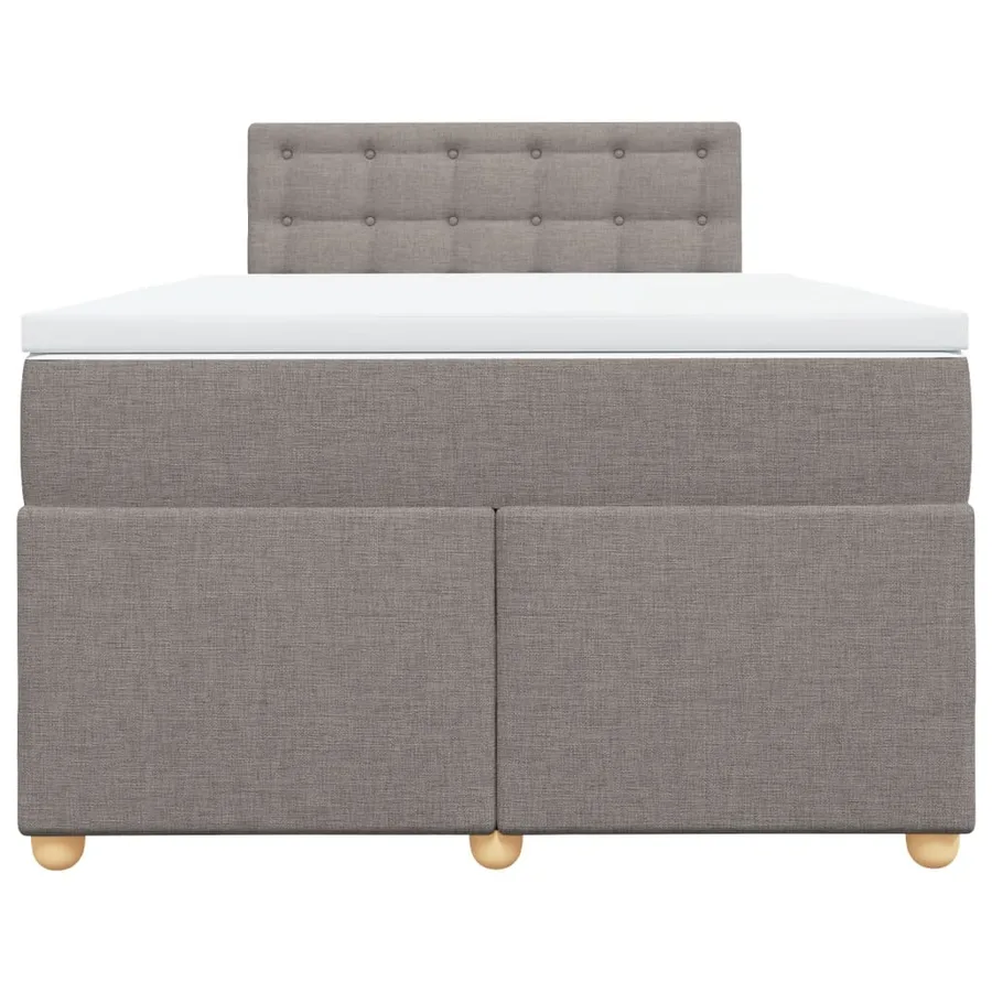 Sommier à lattes de lit avec matelas taupe 120x190 cm tissu - 6