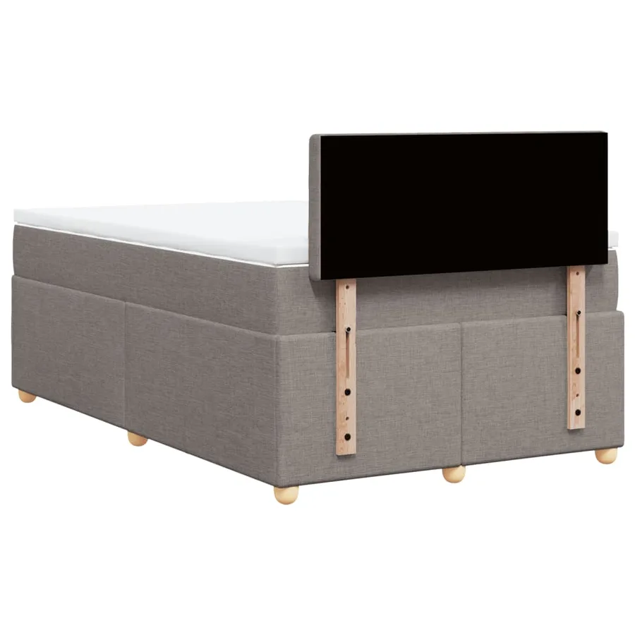 Sommier à lattes de lit avec matelas taupe 120x190 cm tissu - 8