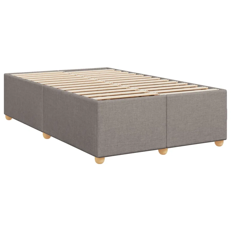 Sommier à lattes de lit avec matelas taupe 120x190 cm tissu - 9