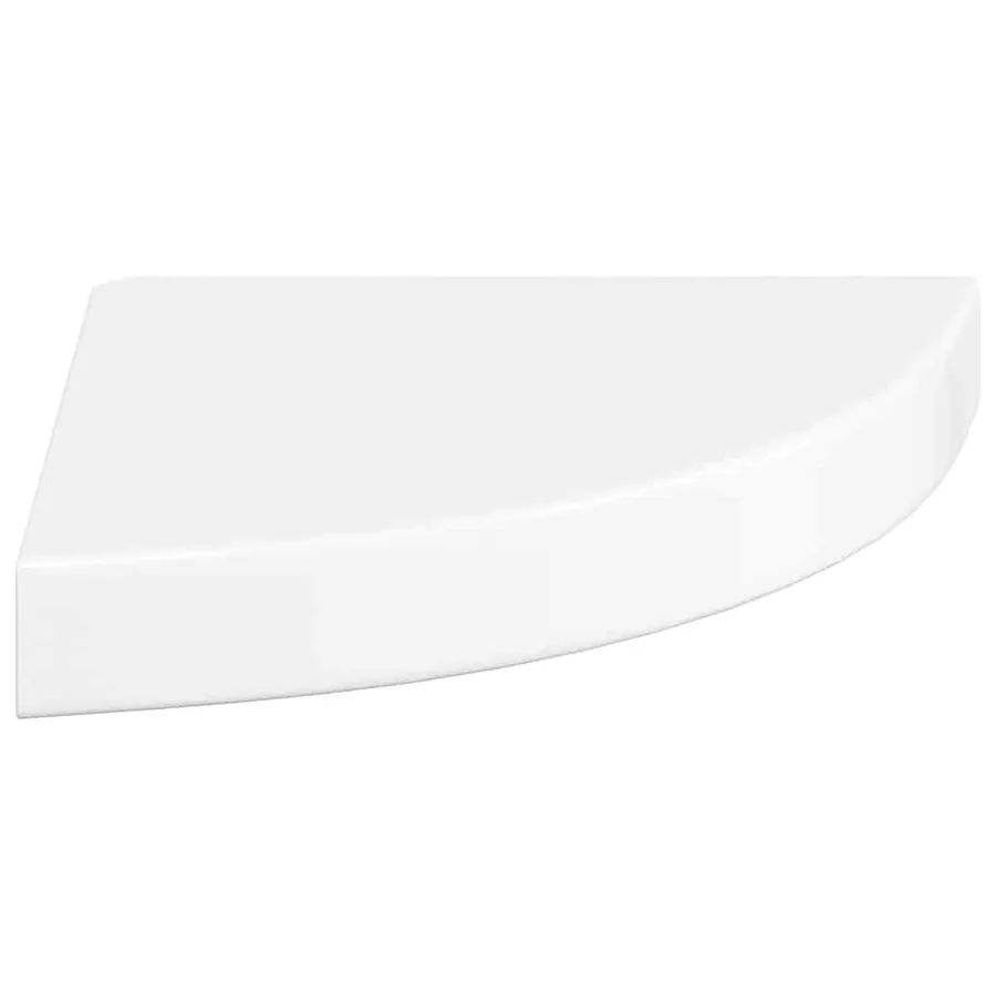 Étagères d'angle flottantes 2 pièces Blanc brillant 25 x 25 x 3,8 cm MDF - 7