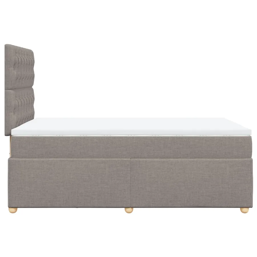 Sommier à lattes de lit avec matelas taupe 120x190 cm tissu - 5