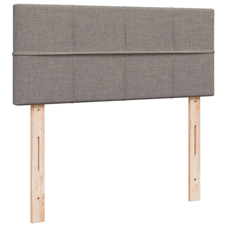 Sommier à lattes de lit avec matelas taupe 120x190 cm tissu - 12