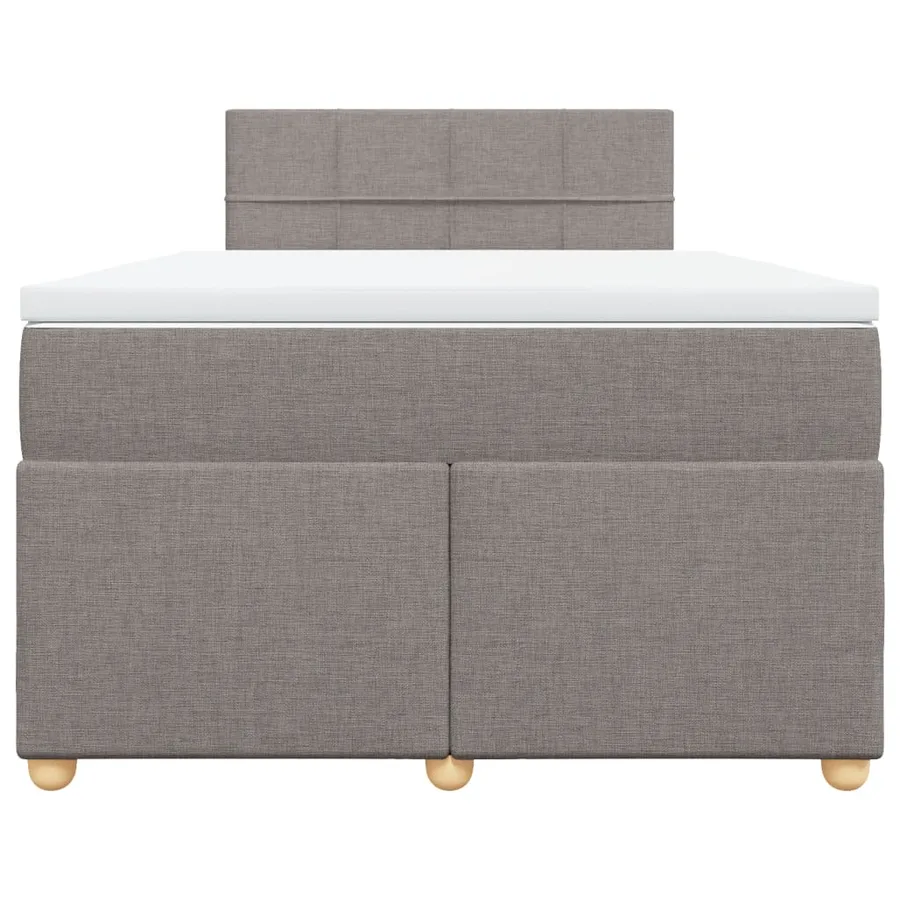 Sommier à lattes de lit avec matelas taupe 120x190 cm tissu - 6