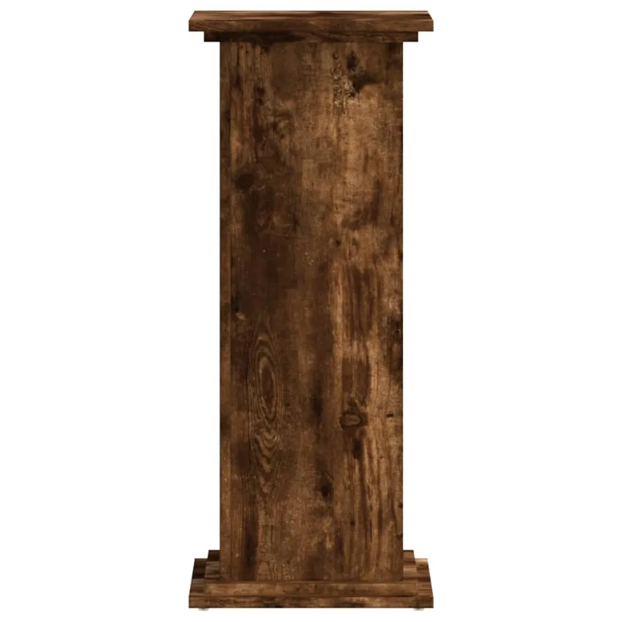 Support pour plantes chêne fumé 33x33x80 cm bois d'ingénierie - 3
