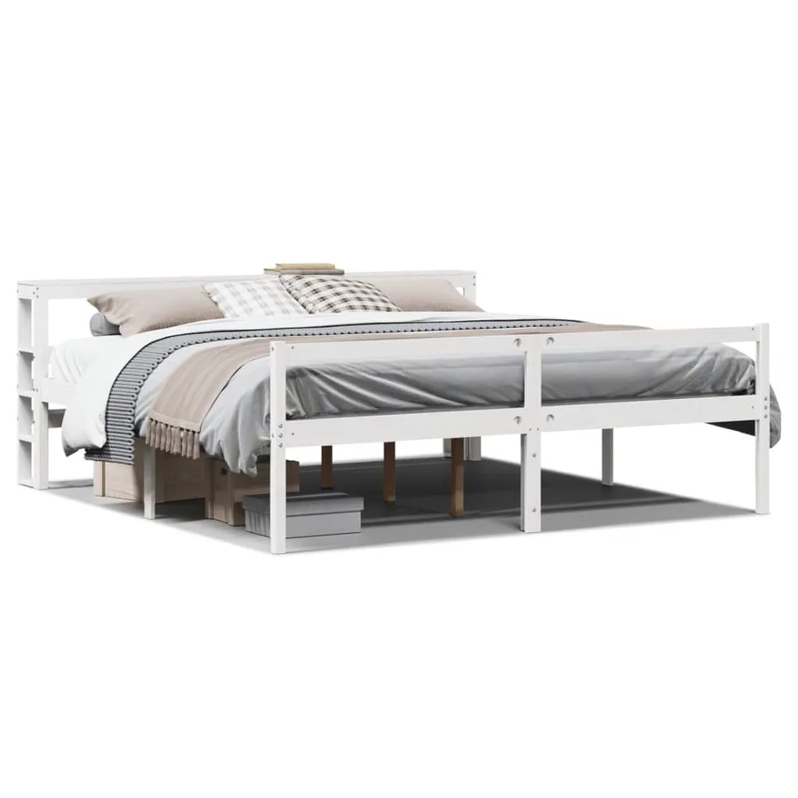 Lit pour personne âgée avec tête de lit sans matelas 200x200 cm - 2
