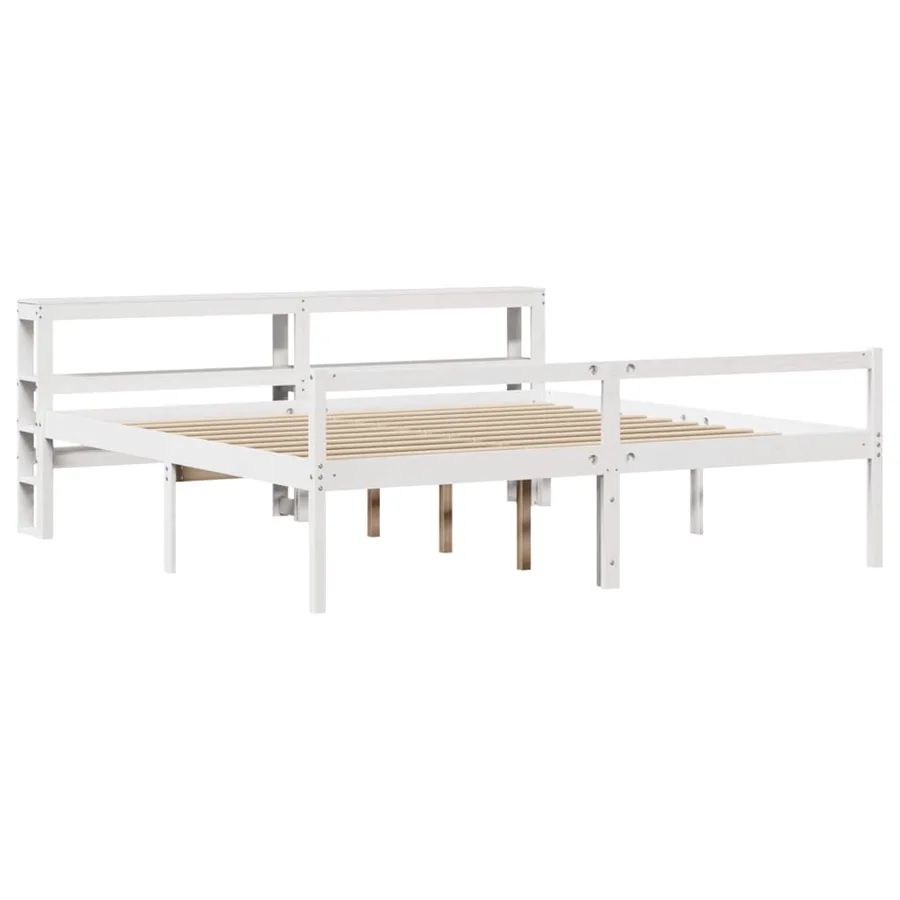 Lit pour personne âgée avec tête de lit sans matelas 200x200 cm - 3