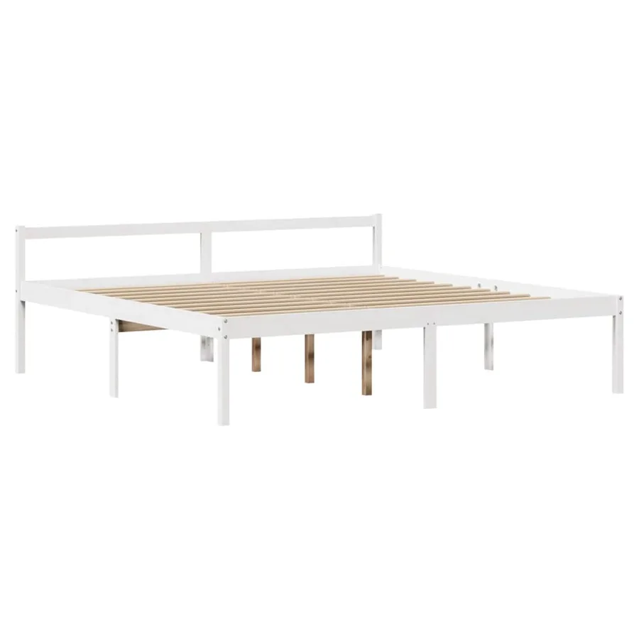 Lit pour personne âgée avec tête de lit sans matelas 200x200 cm - 5