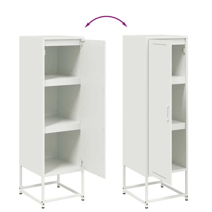 Buffet haut blanc 36x39x123 cm acier - 10