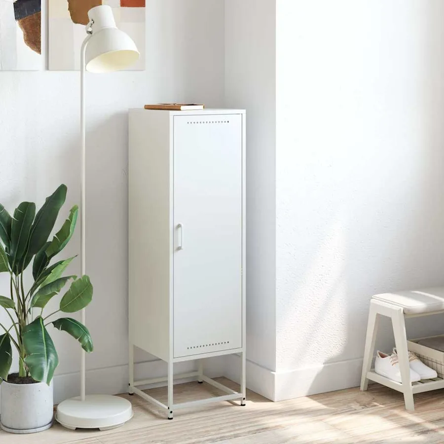 Buffet haut blanc 36x39x123 cm acier - 3