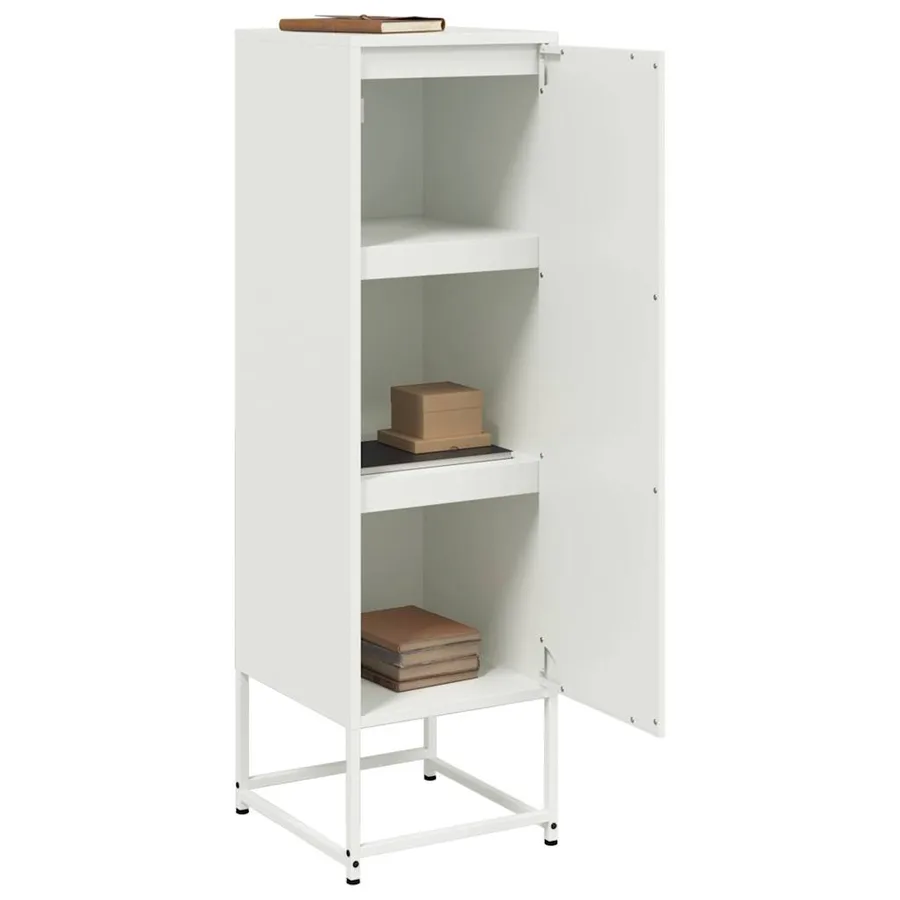 Buffet haut blanc 36x39x123 cm acier - 5