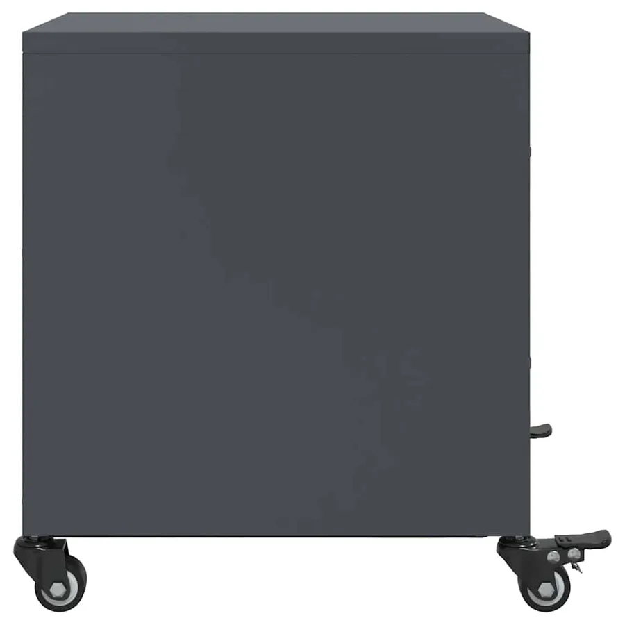 Table de chevet anthracite 36x39x43,5 cm acier - 7