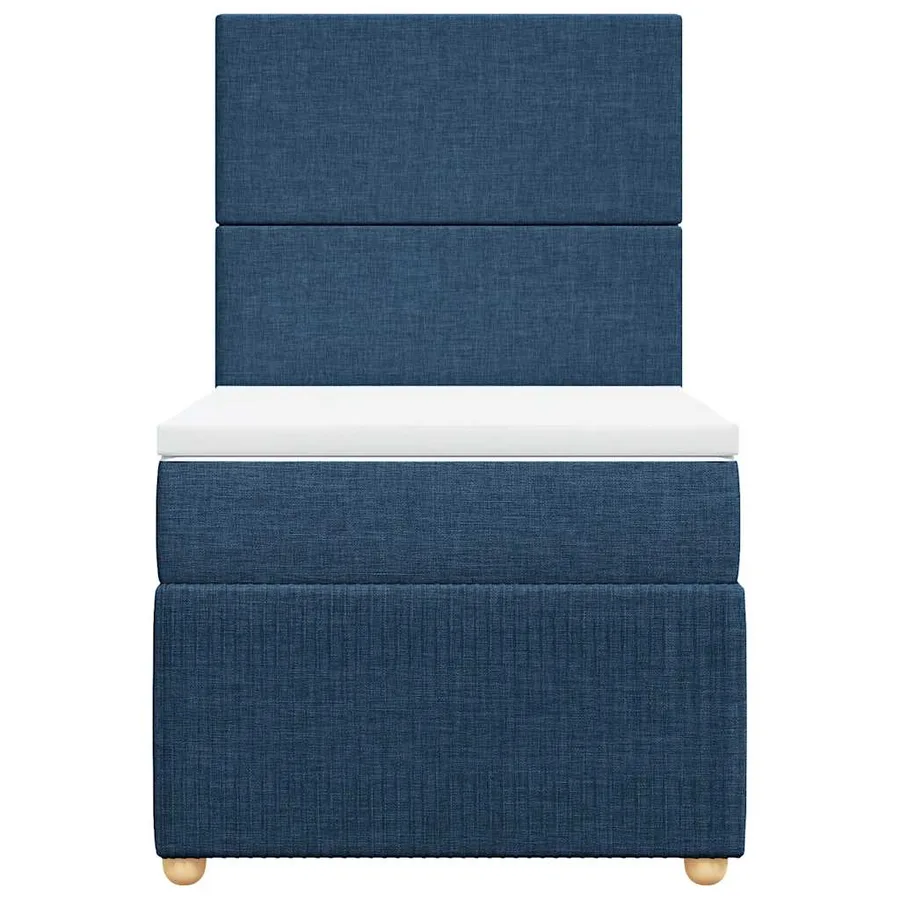 Sommier à lattes de lit avec matelas Bleu 90x190 cm Tissu - 6