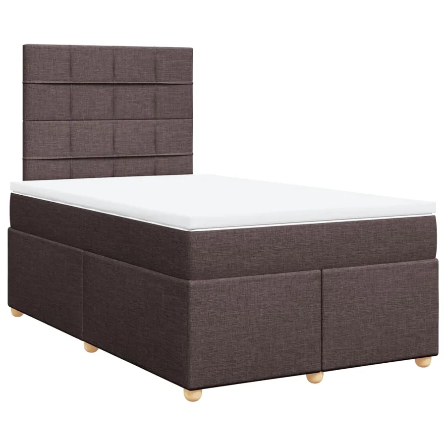 Sommier à lattes de lit avec matelas Marron foncé 120x200 cm - 3