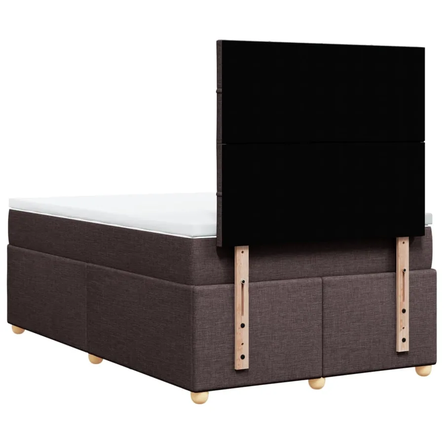 Sommier à lattes de lit avec matelas Marron foncé 120x200 cm - 8