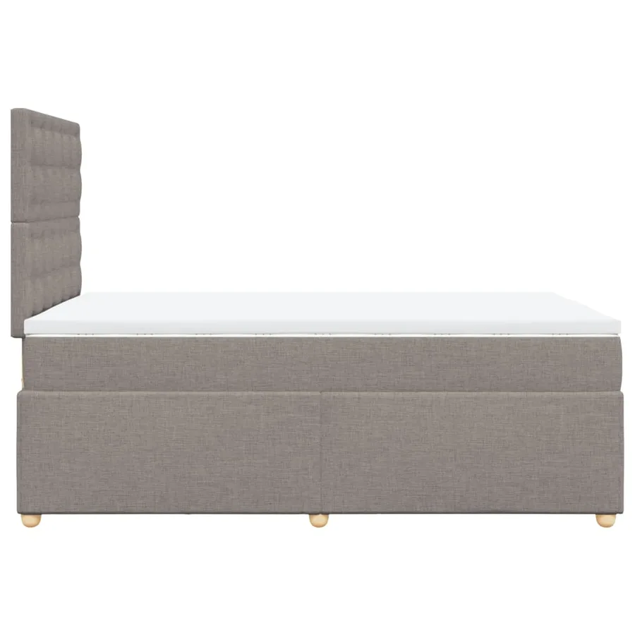 Sommier à lattes de lit avec matelas Taupe 120x200 cm Tissu - 7