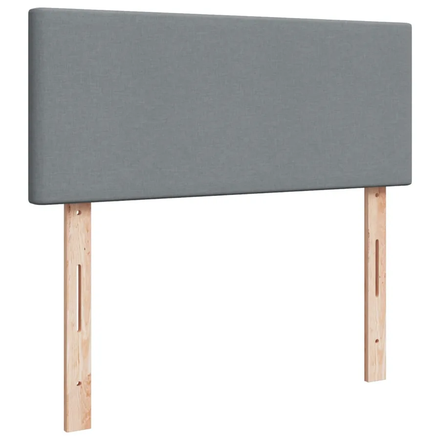 Sommier à lattes de lit avec matelas Gris clair 120x200cm Tissu - 12