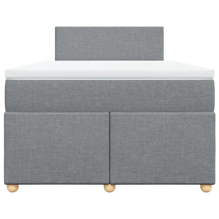 Sommier à lattes de lit avec matelas Gris clair 120x200cm Tissu - 6
