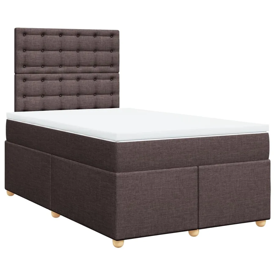 Sommier à lattes de lit avec matelas Marron foncé 120x200 cm - 2