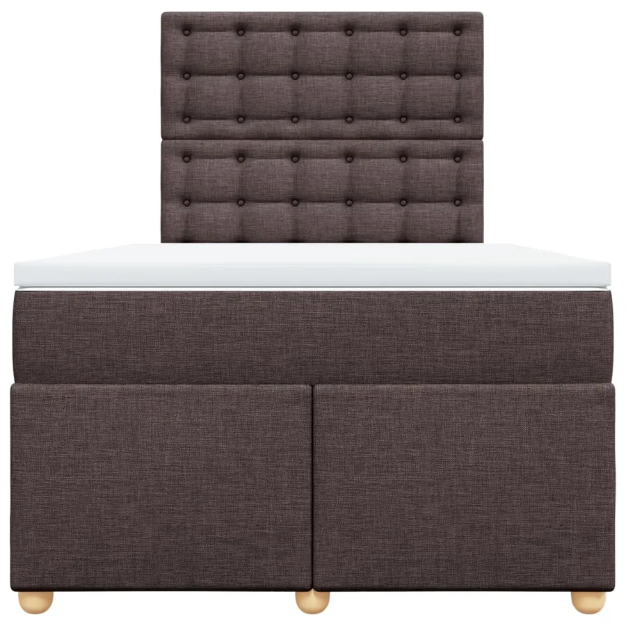 Sommier à lattes de lit avec matelas Marron foncé 120x200 cm - 4