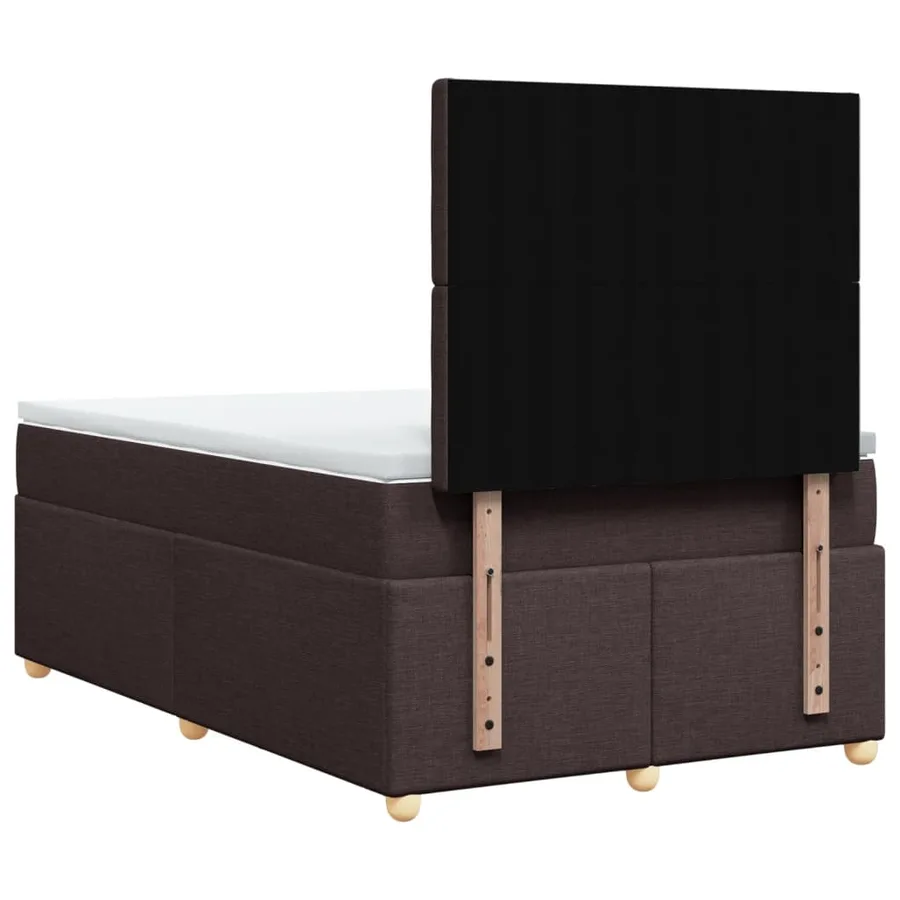 Sommier à lattes de lit avec matelas Marron foncé 120x200 cm - 6