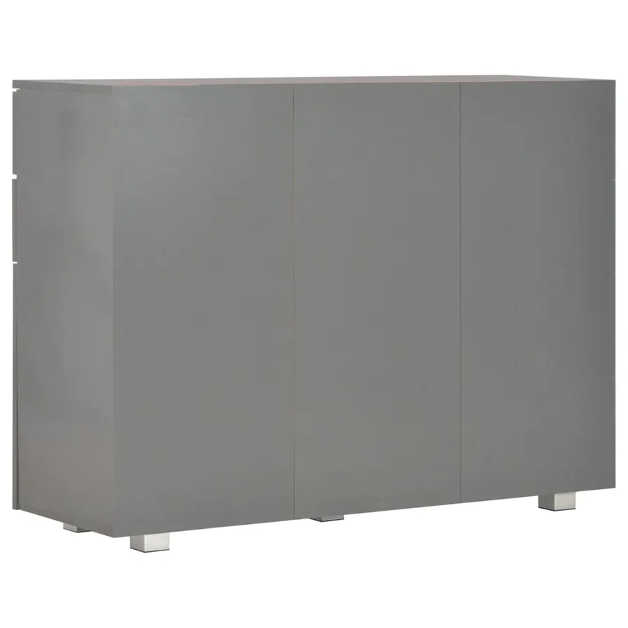 Buffet Gris brillant 107x35x80,5 cm - 5