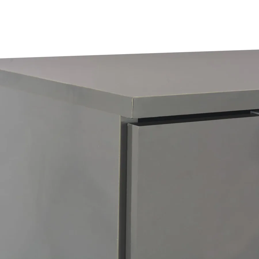 Buffet Gris brillant 107x35x80,5 cm - 6