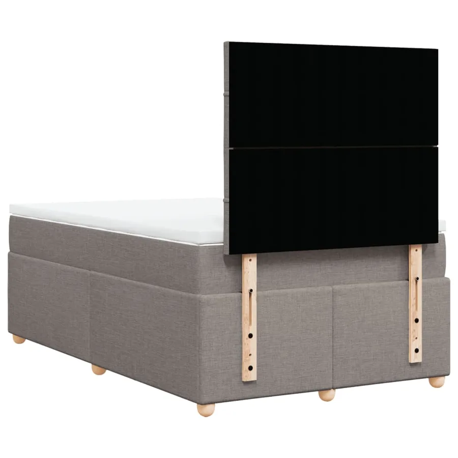 Sommier à lattes de lit avec matelas Taupe 120x200 cm Tissu - 6