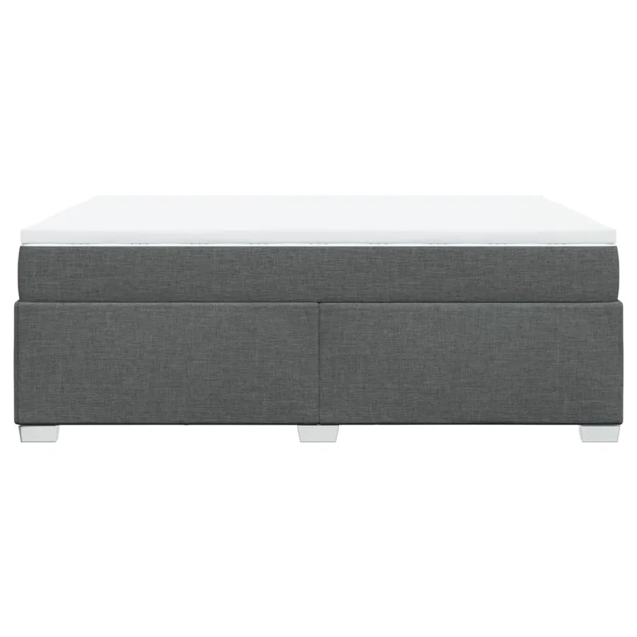 Sommier à lattes de lit avec matelas Gris foncé 140x190cm Tissu - 8