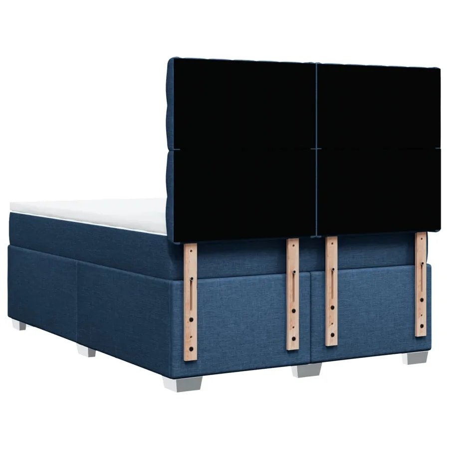 Sommier à lattes de lit avec matelas Bleu 140x190 cm Tissu - 10