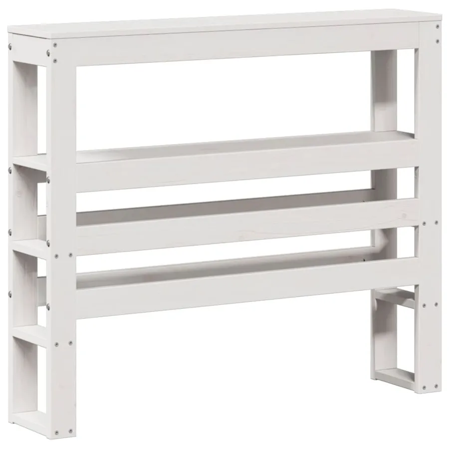 Cadre de lit sans matelas blanc 90x190 cm bois de pin massif - 8