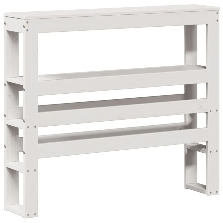 Cadre de lit avec tête de lit sans matelas blanc 90x200 cm - 6