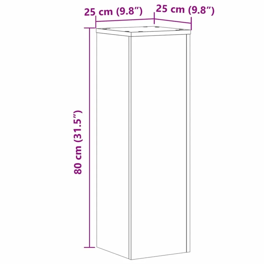 Supports pour plantes 2 pcs chêne artisanal bois d'ingénierie - 10