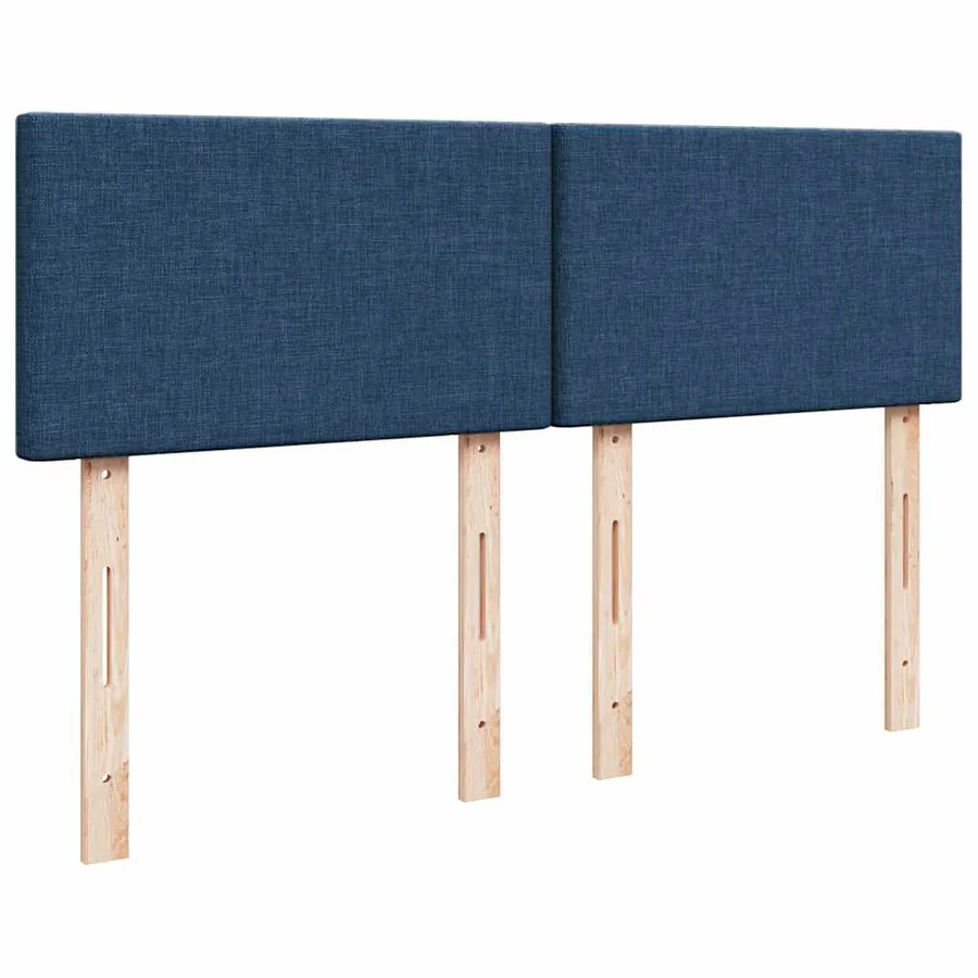 Sommier à lattes de lit avec matelas Bleu 140x190 cm Tissu - 7