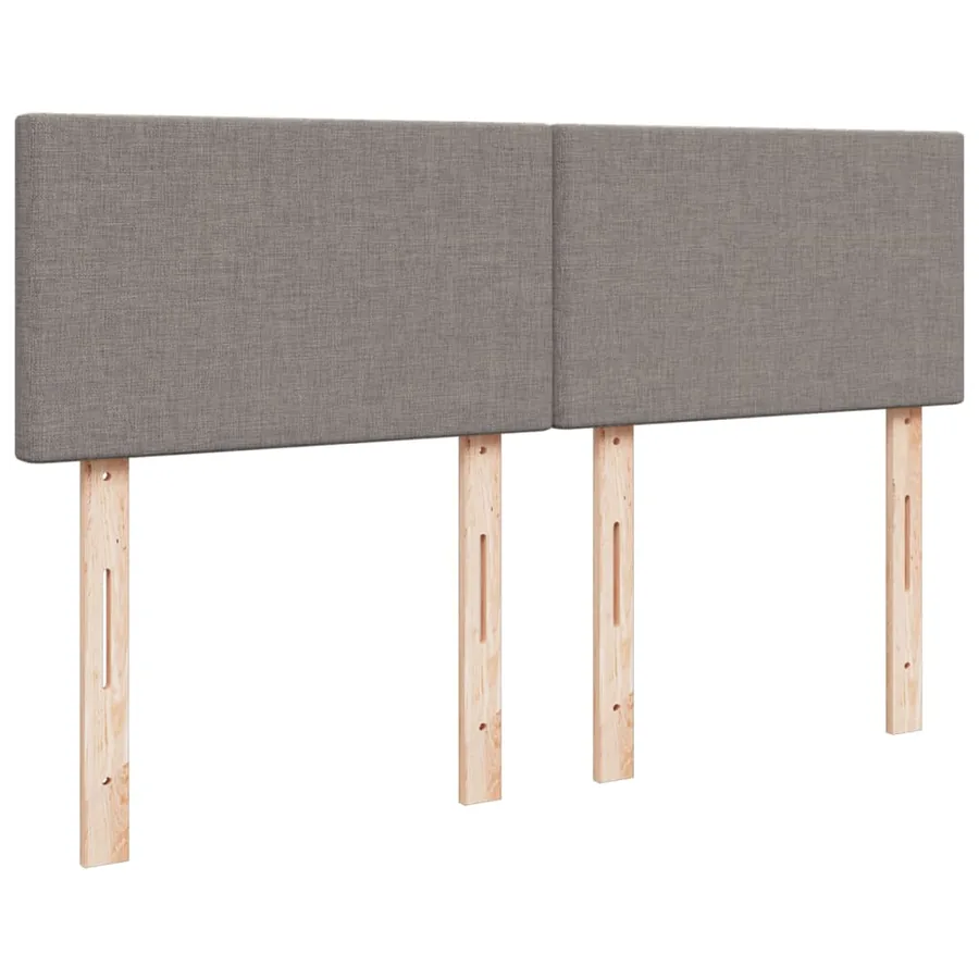 Sommier à lattes de lit avec matelas Taupe 140x190 cm Tissu - 7